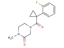 4-{[1-(2-fluorophenyl)cyclopropyl]carbonyl}-1-methyl-2-piperazinone