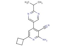 2-amino-6-cyclobutyl-4-(2-isopropylpyrimidin-5-yl)nicotinonitrile