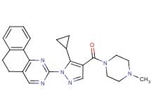2-{5-cyclopropyl-4-[(4-methyl-1-piperazinyl)carbonyl]-1H-pyrazol-1-yl}-5,6-dihydrobenzo[h]quinazoline