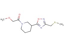1-(methoxyacetyl)-3-{3-[(methylthio)methyl]-1,2,4-oxadiazol-5-yl}piperidine