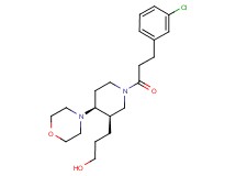 3-{(3R*,4S*)-1-[3-(3-chlorophenyl)propanoyl]-4-morpholin-4-ylpiperidin-3-yl}propan-1-ol