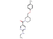 N-ethyl-5-({3-[(4-methylphenoxy)methyl]-1-piperidinyl}carbonyl)-2-pyrimidinamine