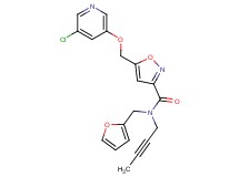 N-2-butyn-1-yl-5-{[(5-chloro-3-pyridinyl)oxy]methyl}-N-(2-furylmethyl)-3-isoxazolecarboxamide