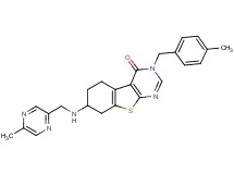 3-(4-methylbenzyl)-7-{[(5-methyl-2-pyrazinyl)methyl]amino}-5,6,7,8-tetrahydro[1]benzothieno[2,3-d]pyrimidin-4(3H)-one