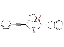 (3aS*,5S*,9aS*)-2-(2,3-dihydro-1H-inden-2-yl)-5-(phenylethynyl)hexahydro-7H-pyrrolo[3,4-g]pyrrolizin-1(2H)-one