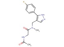 2-(acetylamino)-N-{[5-(4-fluorophenyl)-1H-pyrazol-4-yl]methyl}-N-methylacetamide