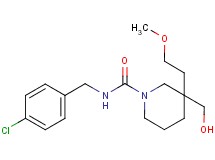 N-(4-chlorobenzyl)-3-(hydroxymethyl)-3-(2-methoxyethyl)-1-piperidinecarboxamide