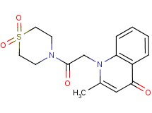1-[2-(1,1-dioxidothiomorpholin-4-yl)-2-oxoethyl]-2-methylquinolin-4(1H)-one