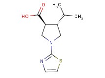 (3S*,4S*)-4-isopropyl-1-(1,3-thiazol-2-yl)-3-pyrrolidinecarboxylic acid