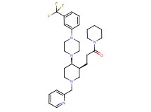 1-[(3S*,4R*)-3-[3-oxo-3-(1-piperidinyl)propyl]-1-(2-pyridinylmethyl)-4-piperidinyl]-4-[3-(trifluoromethyl)phenyl]piperazine