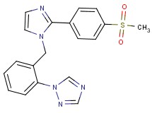 1-[2-({2-[4-(methylsulfonyl)phenyl]-1H-imidazol-1-yl}methyl)phenyl]-1H-1,2,4-triazole
