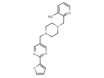 2-(2-furyl)-5-({4-[(3-methyl-2-pyridinyl)methyl]-1-piperazinyl}methyl)pyrimidine