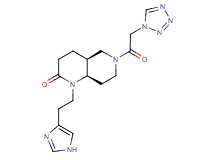 (4aS*,8aR*)-1-[2-(1H-imidazol-4-yl)ethyl]-6-(1H-tetrazol-1-ylacetyl)octahydro-1,6-naphthyridin-2(1H)-one