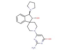 (2R*,3R*)-1'-(2-amino-6-hydroxy-4-pyrimidinyl)-3-(1-pyrrolidinyl)-2,3-dihydrospiro[indene-1,4'-piperidin]-2-ol