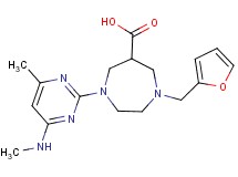1-(2-furylmethyl)-4-[4-methyl-6-(methylamino)pyrimidin-2-yl]-1,4-diazepane-6-carboxylic acid