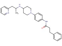 N-[4-(4-{[1-methyl-2-(2-pyridinyl)ethyl]amino}-1-piperidinyl)phenyl]-3-phenylpropanamide