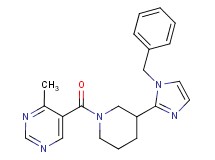 5-{[3-(1-benzyl-1H-imidazol-2-yl)-1-piperidinyl]carbonyl}-4-methylpyrimidine