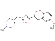 4-{[5-(6-methoxy-3,4-dihydro-2H-chromen-3-yl)-1,2,4-oxadiazol-3-yl]methyl}-1-methylpiperidine