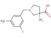 3-amino-1-(3-fluoro-5-methylbenzyl)pyrrolidine-3-carboxylic acid