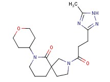 2-[3-(5-methyl-1H-1,2,4-triazol-3-yl)propanoyl]-7-(tetrahydro-2H-pyran-4-yl)-2,7-diazaspiro[4.5]decan-6-one
