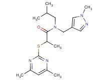2-[(4,6-dimethylpyrimidin-2-yl)thio]-N-isobutyl-N-[(1-methyl-1H-pyrazol-4-yl)methyl]propanamide