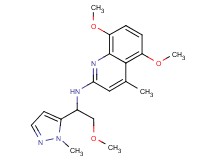 5,8-dimethoxy-N-[2-methoxy-1-(1-methyl-1H-pyrazol-5-yl)ethyl]-4-methylquinolin-2-amine