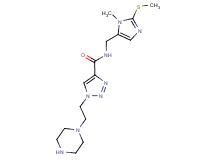 N-{[1-methyl-2-(methylthio)-1H-imidazol-5-yl]methyl}-1-(2-piperazin-1-ylethyl)-1H-1,2,3-triazole-4-carboxamide