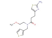 3-(2-amino-1,3-thiazol-4-yl)-N-(2-methoxyethyl)-N-(3-thienylmethyl)propanamide