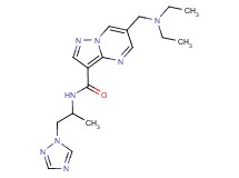 6-[(diethylamino)methyl]-N-[1-methyl-2-(1H-1,2,4-triazol-1-yl)ethyl]pyrazolo[1,5-a]pyrimidine-3-carboxamide