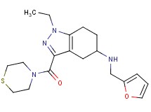 1-ethyl-N-(2-furylmethyl)-3-(4-thiomorpholinylcarbonyl)-4,5,6,7-tetrahydro-1H-indazol-5-amine