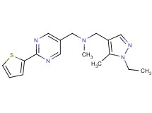 1-(1-ethyl-5-methyl-1H-pyrazol-4-yl)-N-methyl-N-{[2-(2-thienyl)pyrimidin-5-yl]methyl}methanamine