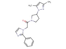 3,5-dimethyl-1-{1-[(2-phenyl-1H-imidazol-1-yl)acetyl]pyrrolidin-3-yl}-1H-pyrazole