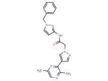 N-(1-benzyl-1H-pyrazol-3-yl)-2-[4-(3,6-dimethylpyrazin-2-yl)-1H-pyrazol-1-yl]acetamide