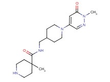 4-methyl-N-{[1-(1-methyl-6-oxo-1,6-dihydro-4-pyridazinyl)-4-piperidinyl]methyl}-4-piperidinecarboxamide hydrochloride