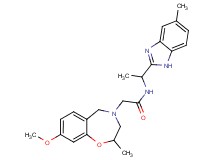 2-(8-methoxy-2-methyl-2,3-dihydro-1,4-benzoxazepin-4(5H)-yl)-N-[1-(5-methyl-1H-benzimidazol-2-yl)ethyl]acetamide