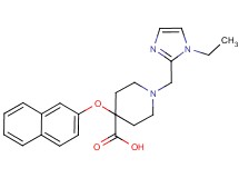 1-[(1-ethyl-1H-imidazol-2-yl)methyl]-4-(2-naphthyloxy)piperidine-4-carboxylic acid