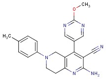 2-amino-4-(2-methoxypyrimidin-5-yl)-6-(4-methylphenyl)-5,6,7,8-tetrahydro-1,6-naphthyridine-3-carbonitrile