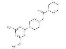 4-methoxy-6-{4-[2-oxo-2-(1-piperidinyl)ethyl]-1-piperazinyl}-2-pyrimidinamine