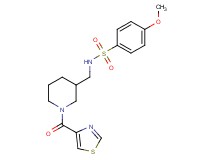 4-methoxy-N-{[1-(1,3-thiazol-4-ylcarbonyl)-3-piperidinyl]methyl}benzenesulfonamide