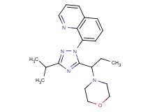 8-[3-isopropyl-5-(1-morpholin-4-ylpropyl)-1H-1,2,4-triazol-1-yl]quinoline