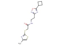 N-[2-(5-cyclobutyl-1,2,4-oxadiazol-3-yl)ethyl]-2-[(4-methyl-1,3-thiazol-2-yl)thio]acetamide