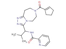 N-{1-[7-(1-cyclopenten-1-ylcarbonyl)-6,7,8,9-tetrahydro-5H-[1,2,4]triazolo[4,3-d][1,4]diazepin-3-yl]-2-methylpropyl}-2-pyridinecarboxamide