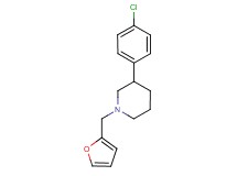 3-(4-chlorophenyl)-1-(2-furylmethyl)piperidine