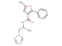 5-methyl-N-[1-methyl-2-(1H-1,2,4-triazol-1-yl)ethyl]-2-phenyl-3-furamide