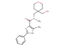 N-{[4-(hydroxymethyl)tetrahydro-2H-pyran-4-yl]methyl}-N,5-dimethyl-2-phenyl-1H-imidazole-4-carboxamide