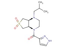 (4aR*,7aS*)-1-isobutyl-4-(1H-pyrazol-3-ylcarbonyl)octahydrothieno[3,4-b]pyrazine 6,6-dioxide