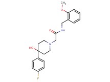 2-[4-(4-fluorophenyl)-4-hydroxypiperidin-1-yl]-N-(2-methoxybenzyl)acetamide