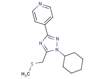 4-{1-cyclohexyl-5-[(methylthio)methyl]-1H-1,2,4-triazol-3-yl}pyridine