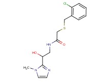 2-[(2-chlorobenzyl)thio]-N-[2-hydroxy-2-(1-methyl-1H-imidazol-2-yl)ethyl]acetamide