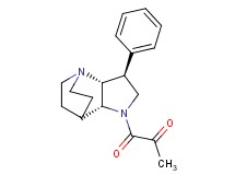 1-oxo-1-[(2R*,3S*,6R*)-3-phenyl-1,5-diazatricyclo[5.2.2.0~2,6~]undec-5-yl]acetone